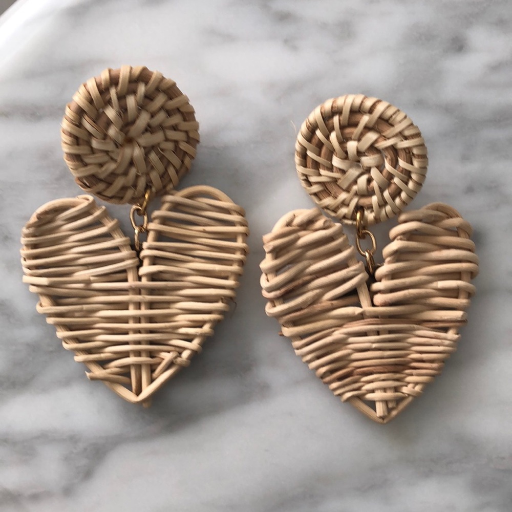 Neely Phelan rattan earrings